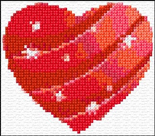 Love free cross-stitch pattern