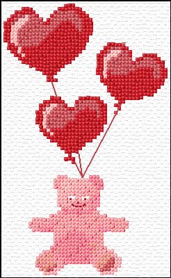 Love free cross-stitch pattern