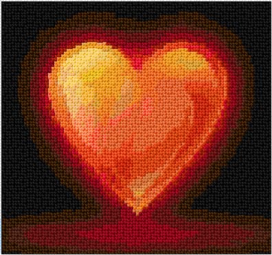 Ardent Love free cross-stitch pattern