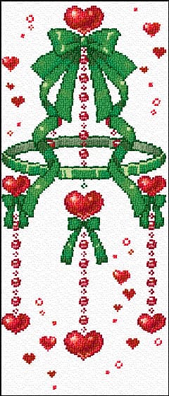 Hearts free cross-stitch pattern