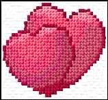 Love free cross-stitch pattern