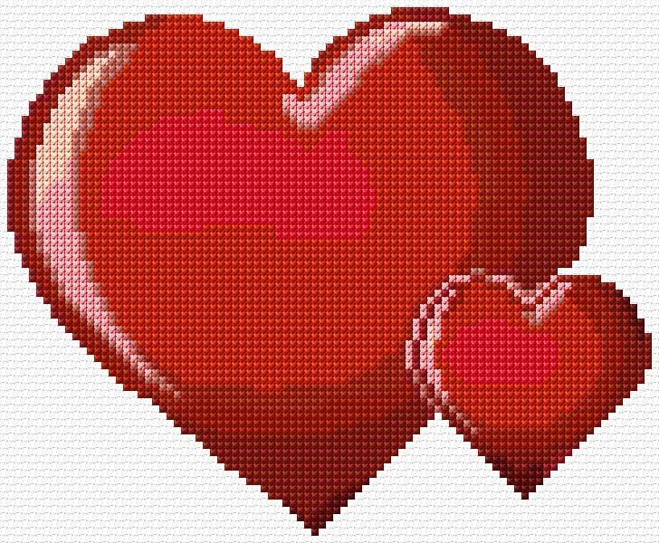 Love free cross-stitch pattern