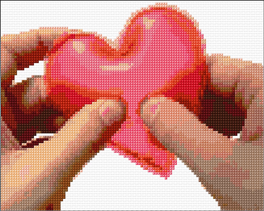 My Heart in Your Arms free cross-stitch pattern