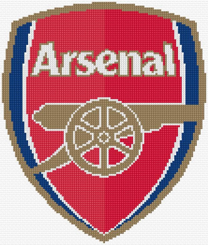 Arsenal Logo free cross-stitch pattern