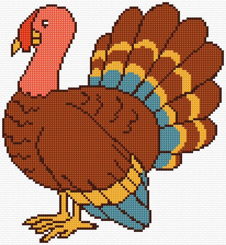 Turkey free cross-stitch pattern