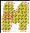 M free cross-stitch pattern