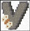 V free cross-stitch pattern