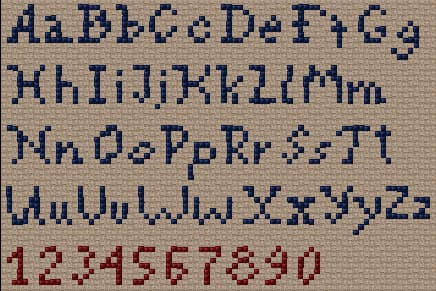 Alphabet 3 free cross-stitch pattern