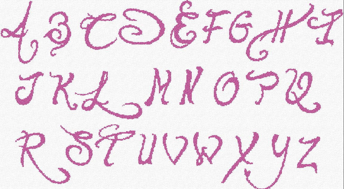 Alphabet 6 free cross-stitch pattern