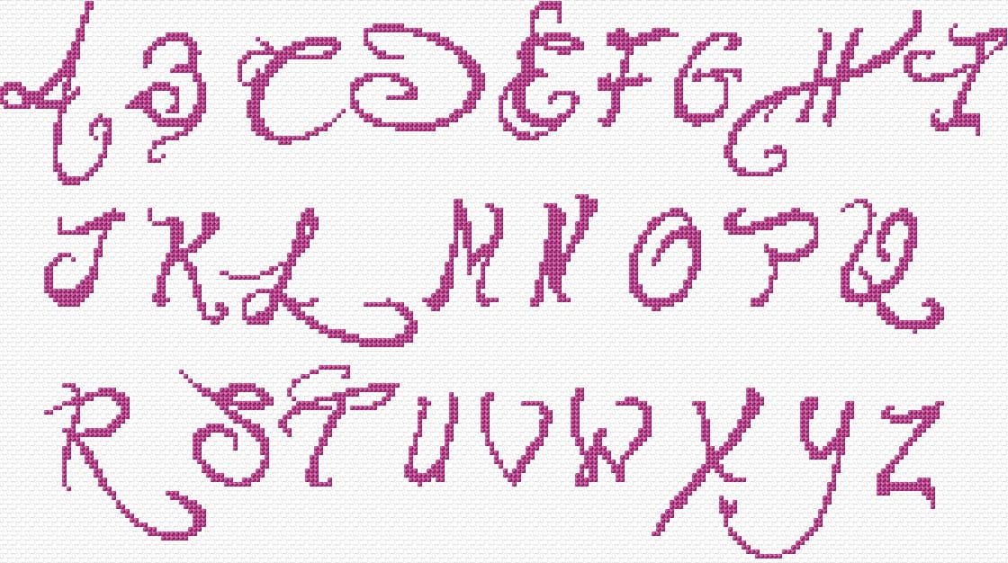 Alphabet 8 free cross-stitch pattern