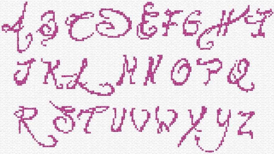 Alphabet 9 free cross-stitch pattern