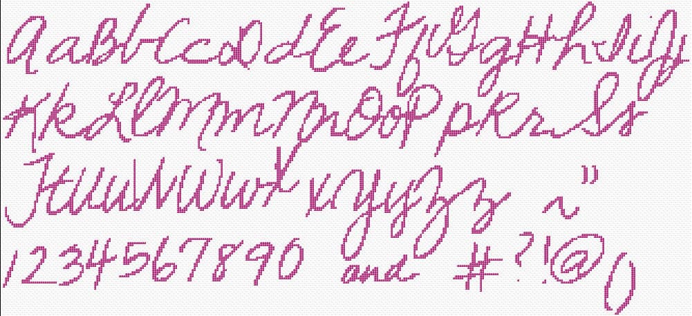 Alphabet 15 free cross-stitch pattern