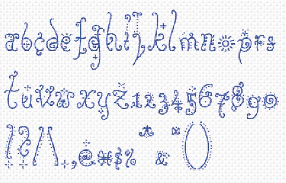 Alphabet 17 free cross-stitch pattern