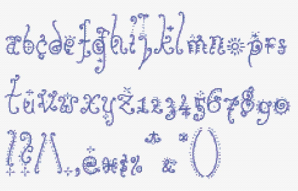 Alphabet 19 free cross-stitch pattern