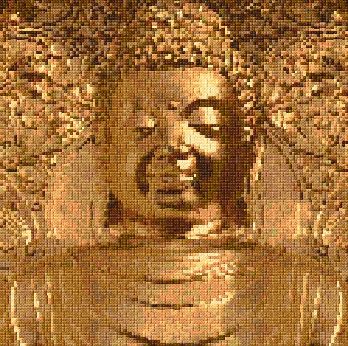 Buddha free cross-stitch pattern