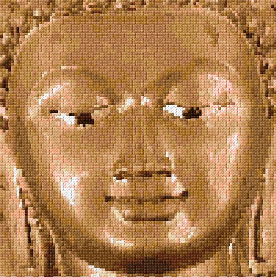 Gold Buddha free cross-stitch pattern