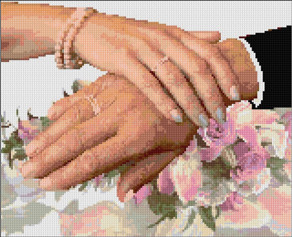 Wedding free cross-stitch pattern