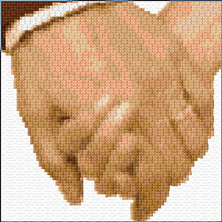 Wedding Hands free cross-stitch pattern