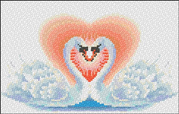 Wedding Card free cross-stitch pattern