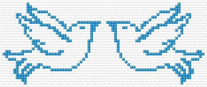 Wedding Card free cross-stitch pattern