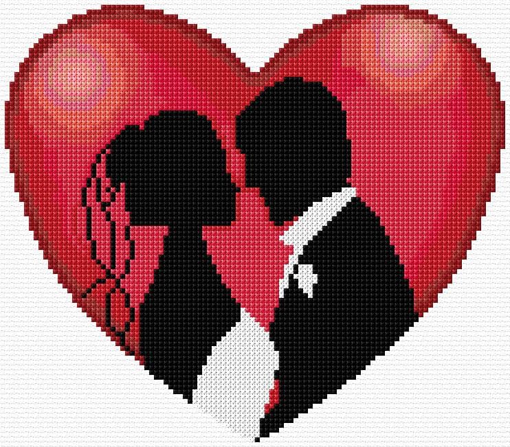 Wedding free cross-stitch pattern