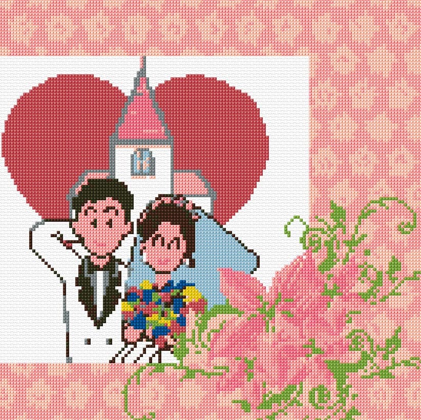 Wedding Greetings free cross-stitch pattern