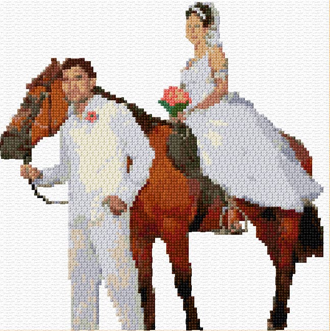 Wedding Horse free cross-stitch pattern