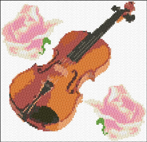 Violin (simpl free cross-stitch pattern