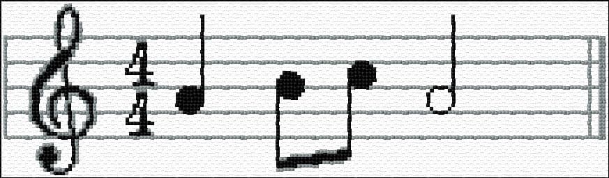 Music free cross-stitch pattern