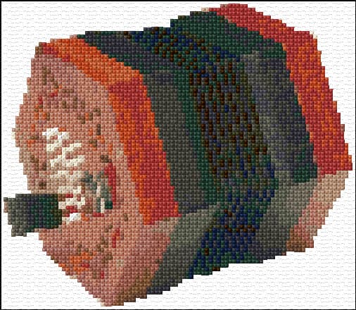 Concertina free cross-stitch pattern