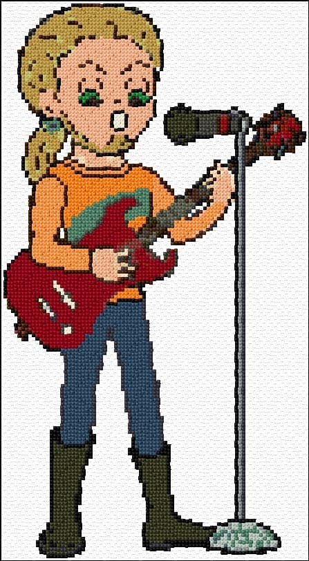 Singer free cross-stitch pattern
