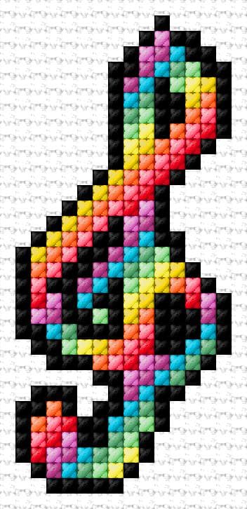 Music free cross-stitch pattern