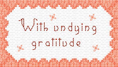 Thank You Card 2 free cross-stitch pattern