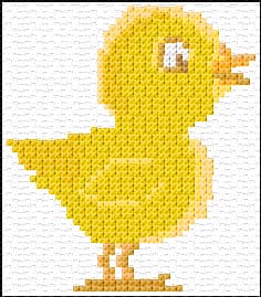 Baby Chick free cross-stitch pattern