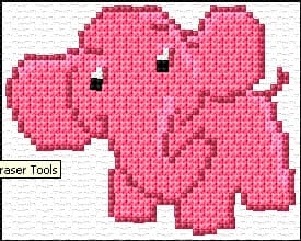 Pink Elephant free cross-stitch pattern