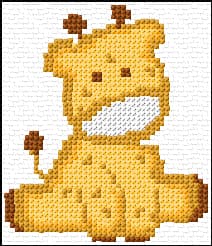 Giraffe free cross-stitch pattern