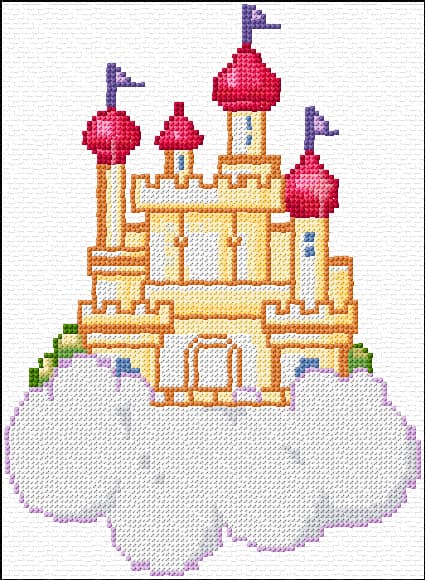 Castle of Dreams free cross-stitch pattern