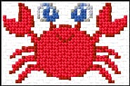 Crab free cross-stitch pattern