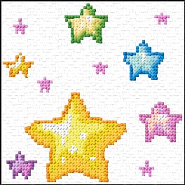Stars free cross-stitch pattern