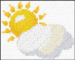 Sun free cross-stitch pattern