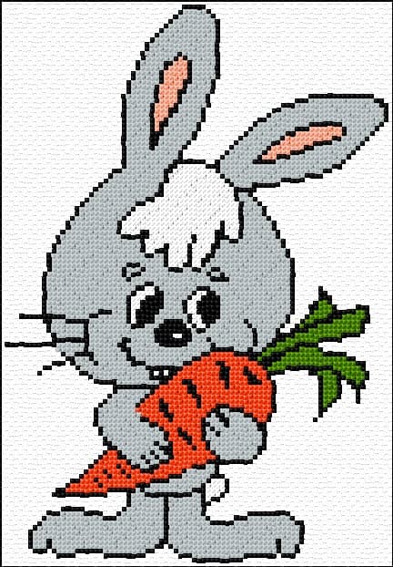 Bunny free cross-stitch pattern