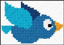 Bird free cross-stitch pattern