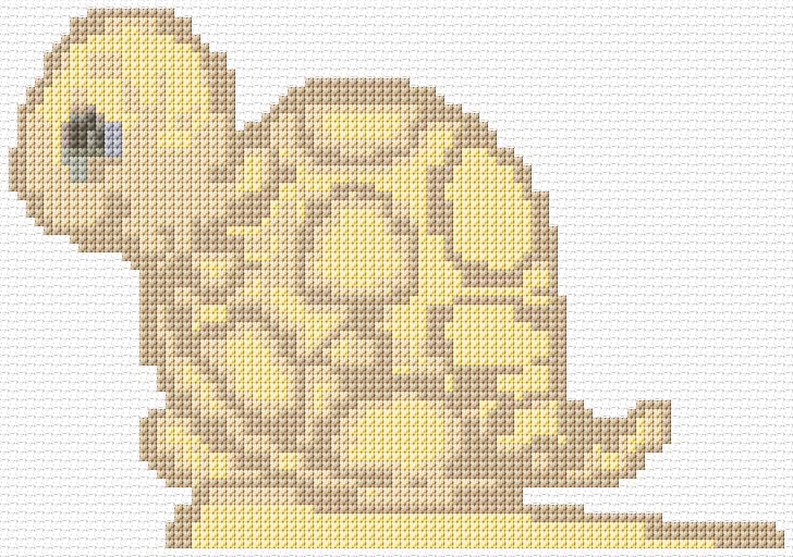 Turtle free cross-stitch pattern