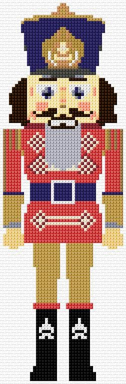 Nutcracker free cross-stitch pattern