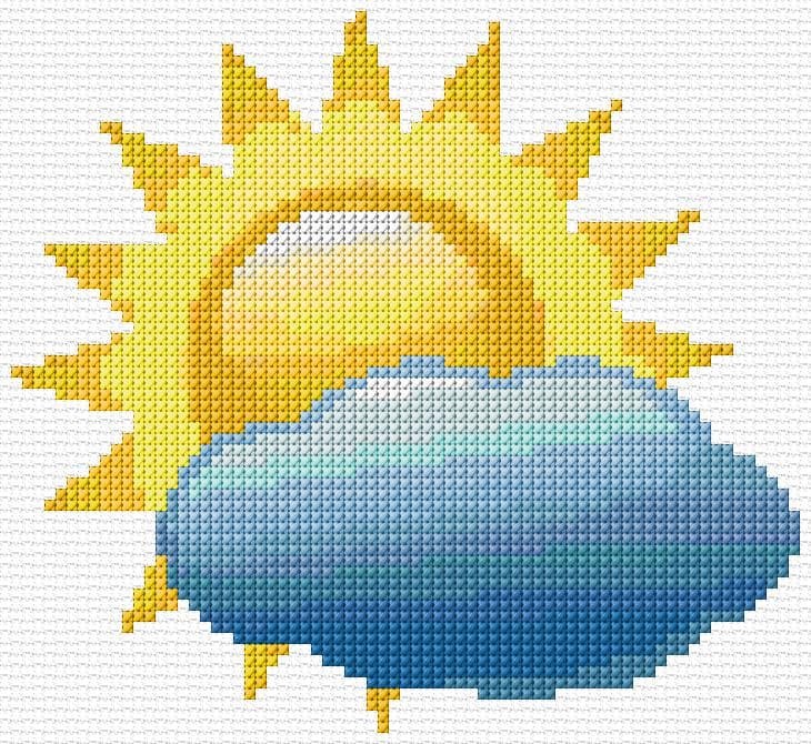 Weather free cross-stitch pattern