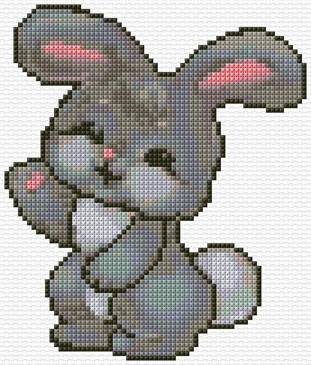 Bunny free cross-stitch pattern