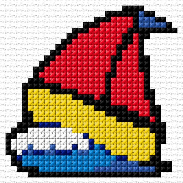 Yacht free cross-stitch pattern