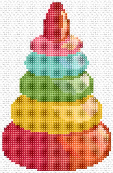 Piramid free cross-stitch pattern