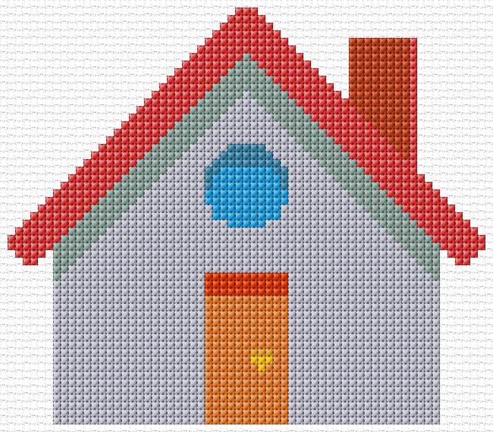 House free cross-stitch pattern