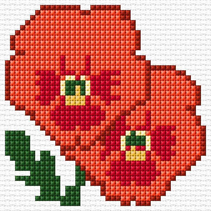Flowers free cross-stitch pattern
